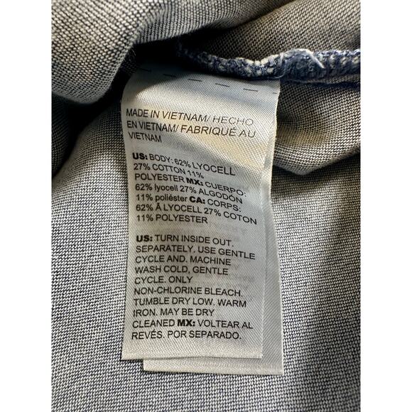 White House Black Market Size 6 Silky Soft Denim Faux-Wrapped Mini Skirt - Picture 6 of 9